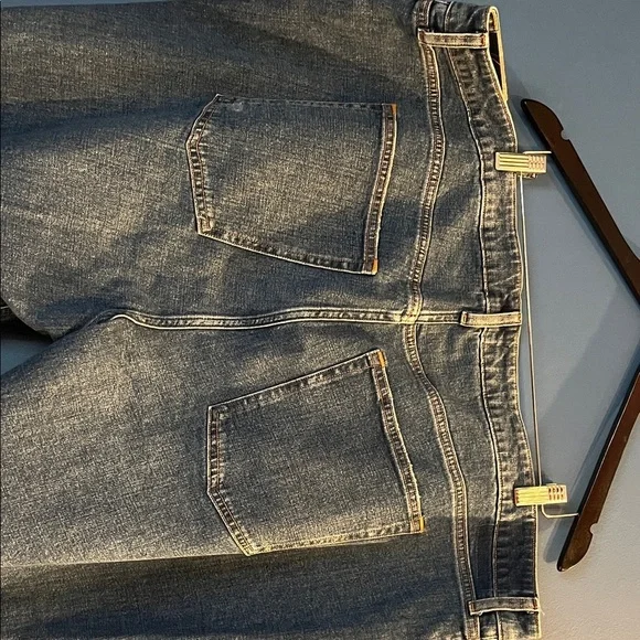 Abercrombie & Fitch The Mom Jean High Rise Blue Denim Jeans 37 24s Curve Love - Picture 14 of 14